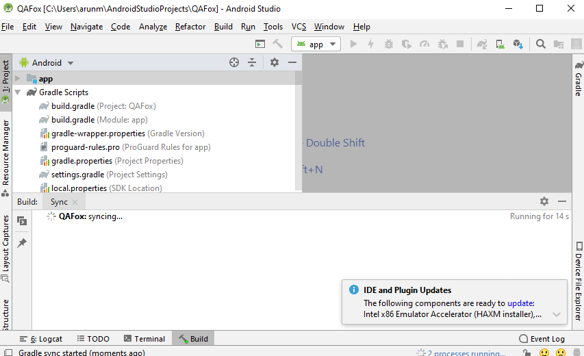 Appium - Android Studio Application Launching