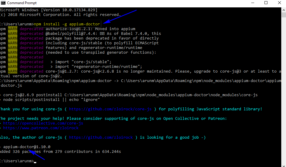 Appium Test Automation - Appium Doctor Installed
