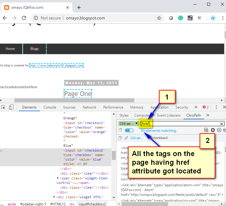 Relative CSS Selectors - href