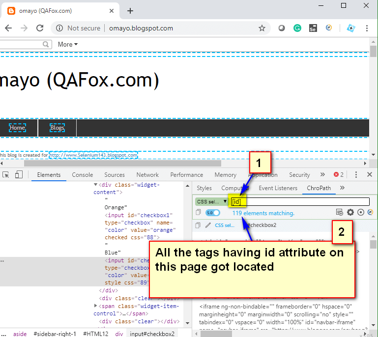 Relative CSS Selectors - id