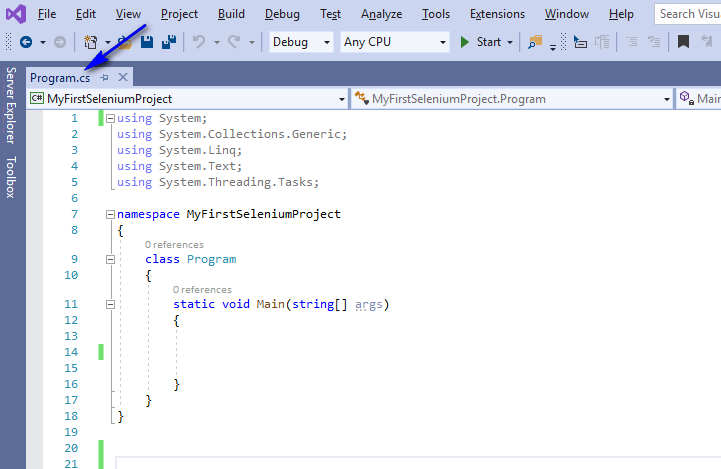 Selenium C# - programcs