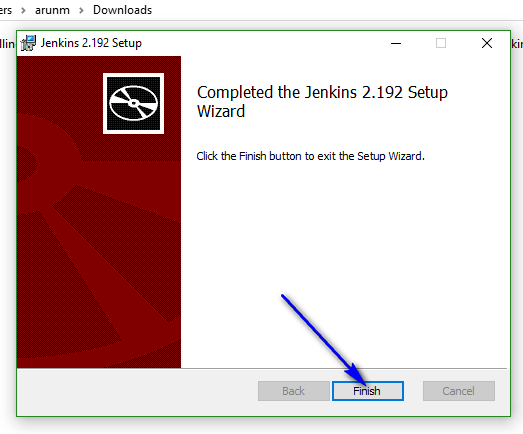 Downloading and Installing Jenkins - finish