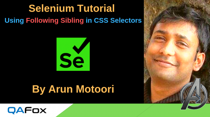 Selenium Locators – Using Following Sibling in CSS Selectors