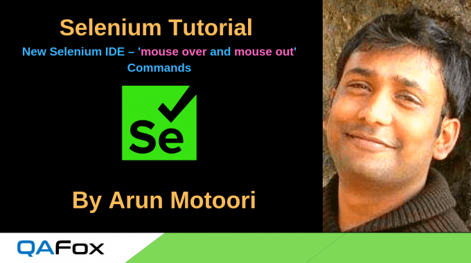 New Selenium IDE – Using ‘mouse over’ and ‘mouse out’ commands