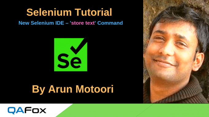 New Selenium IDE – Using ‘store text’ command
